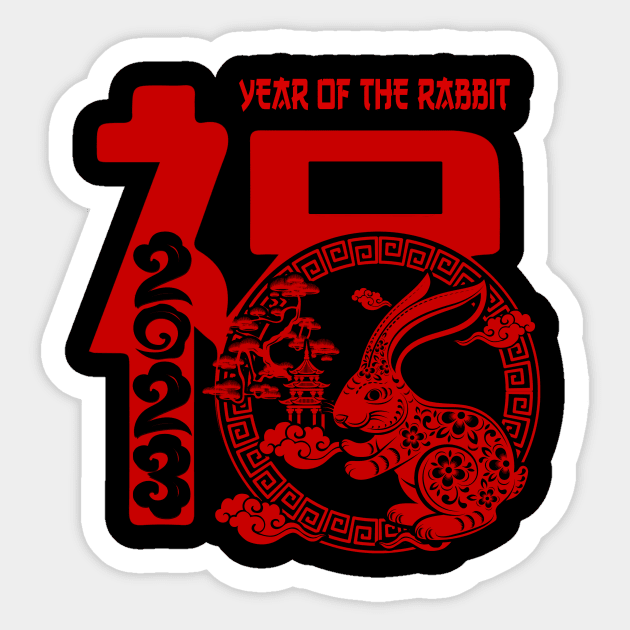 2023 Chinese New Year - Year of the Rabbit Chinese Zodiac Sticker by Jhon Towel